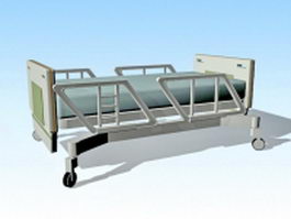 Modern hospital bed 3d model preview