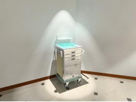 Medical cabinet cart 3d preview