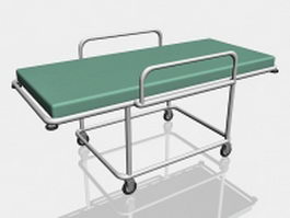 Hospital stretcher 3d model preview