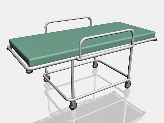 Hospital stretcher 3d rendering