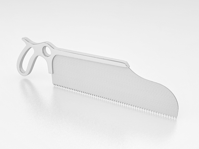 Surgical instruments bone saw 3d rendering