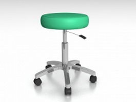 Medical exam stool 3d model preview