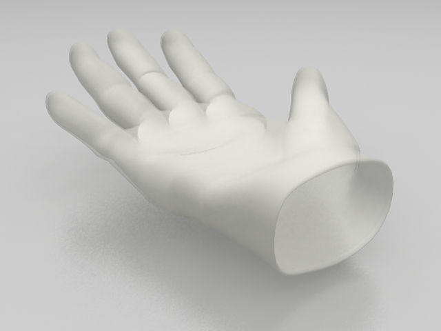 Medical glove 3d rendering