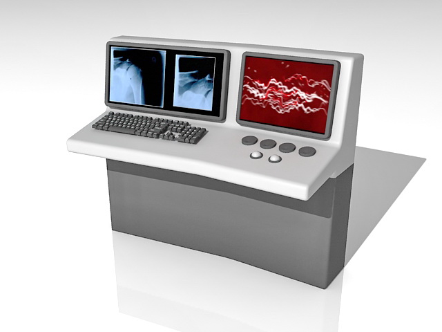 Ultrasound diagnostic machine 3d rendering