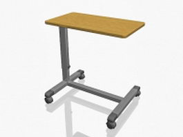 Medical overbed table 3d model preview