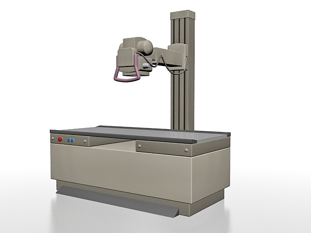 Radiography machine 3d rendering