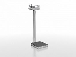 Hospital weight scale 3d model preview