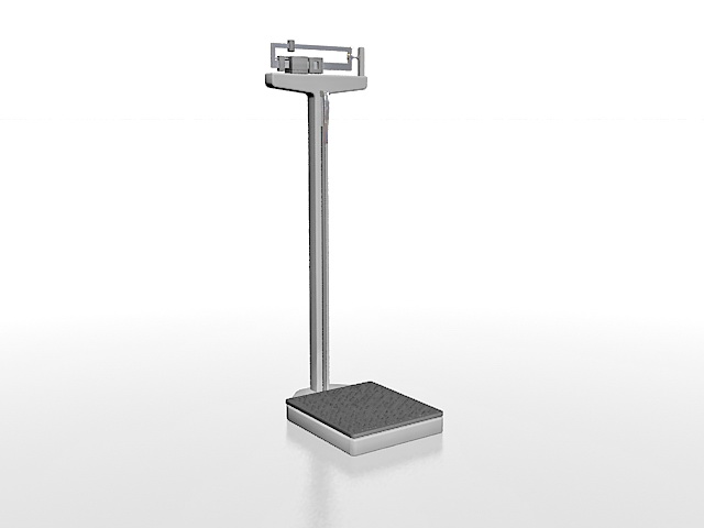 Hospital weight scale 3d rendering
