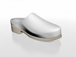 White shoe 3d model preview