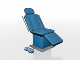 Medical treatment couch 3d model preview