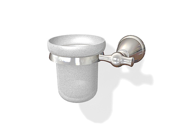 Tumbler and toothbrush holder 3d rendering