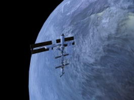 Artificial satellite 3d model preview