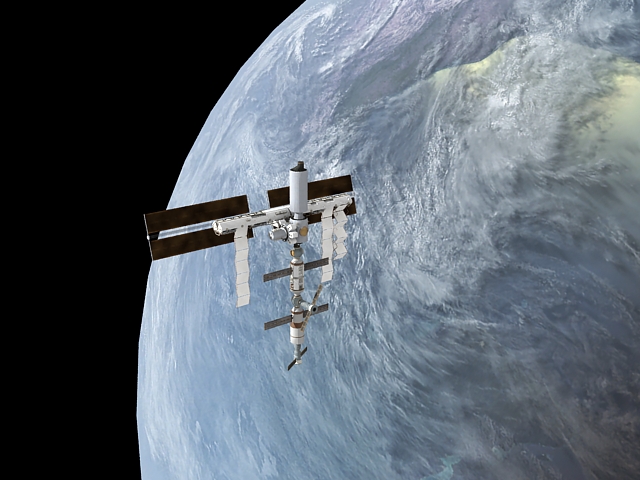Artificial satellite 3d rendering