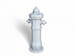City fire hydrant 3d model preview