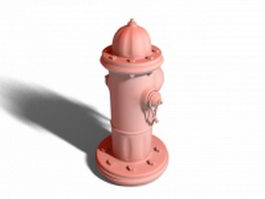 Red fire hydrant 3d model preview