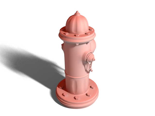 Red fire hydrant 3d rendering