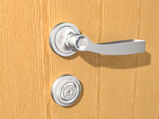 Door handle and lock sets 3d rendering