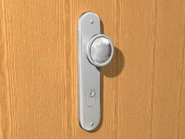 Doorknob with lock 3d model preview
