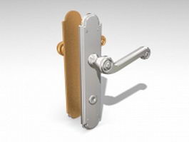 Lever door handles with lock 3d preview