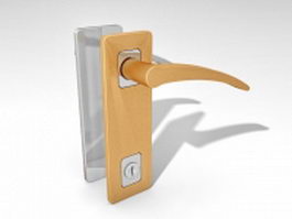 Lever door handles with locks 3d model preview