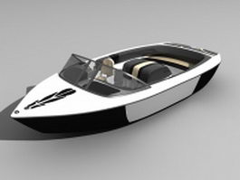 Modern motorboat 3d preview