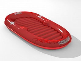 Water air mattress 3d model preview