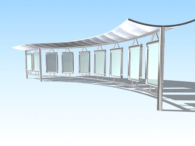 Park canopy 3d rendering