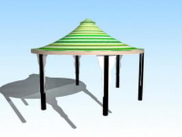Garden gazebo canopy 3d model preview