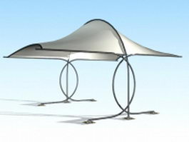 Outdoor shade canopy 3d preview