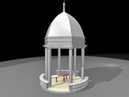 Ornamental gazebo 3d model preview