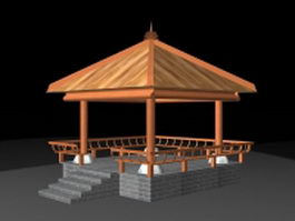 Rustic pavilion 3d model 3ds Max files free download - CadNav