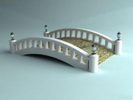 White garden bridge 3d model preview