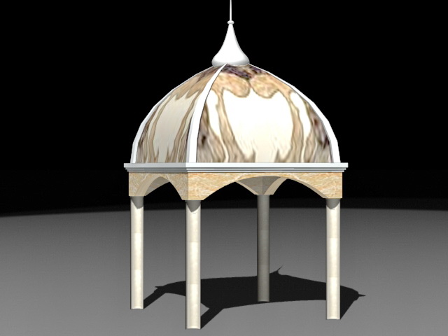 Islamic style gazebo 3d rendering