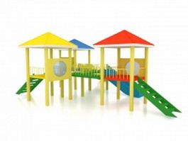 Kindergarten playground equipment 3d preview