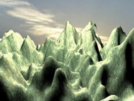 Rocky mountains 3d model preview
