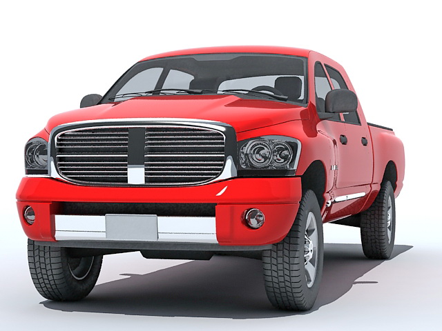Dodge Ram pickup 3d rendering