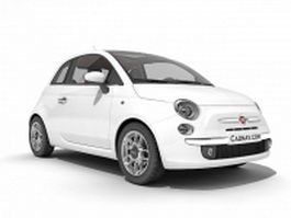 Fiat 500 hatchback 3d model preview