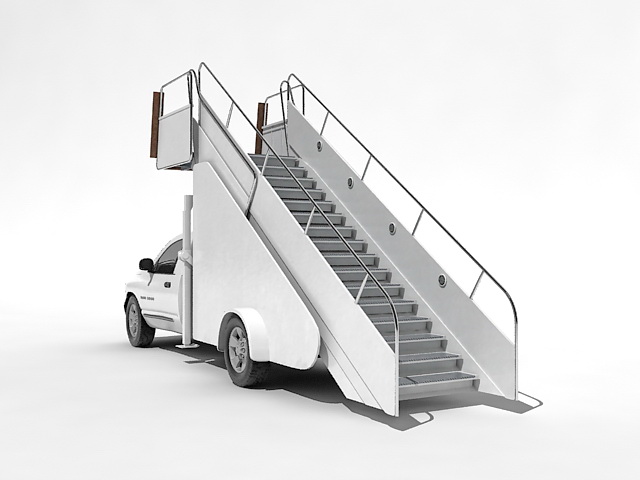 Ram 2500 passenger boarding stairs 3d rendering