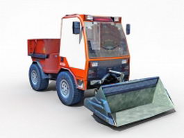 Front loader and excavator 3d model preview
