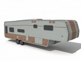 Travel camper trailer 3d preview