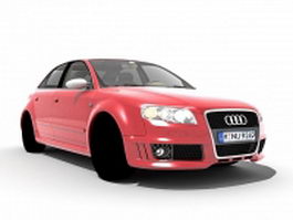 Red Audi S4 executive car 3d model preview