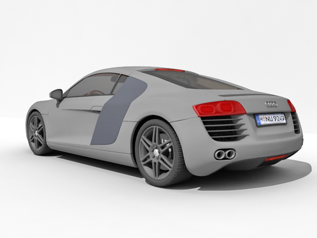 Audi R8 super car 3d model 3ds Max files free download 