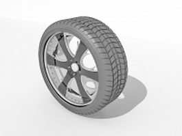 Car wheel 3d preview
