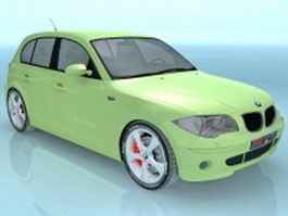 BMW 5-door hatchback 3d model preview