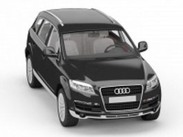Audi Q7 SUV black 3d model preview