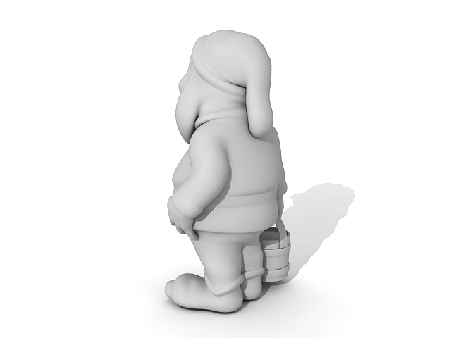 Garden gnome statue 3d rendering