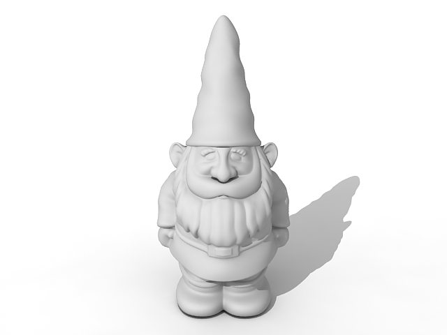 German garden gnome 3d rendering