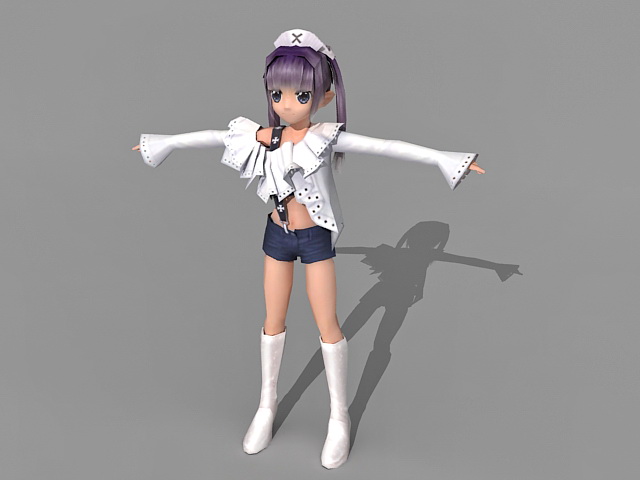 anime girl 3d model