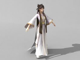 Ancient Chinese girl 3d model preview