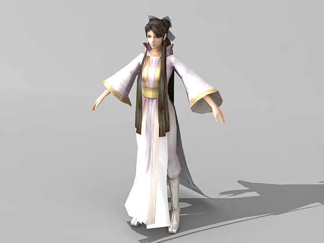 Ancient Chinese girl 3d rendering
